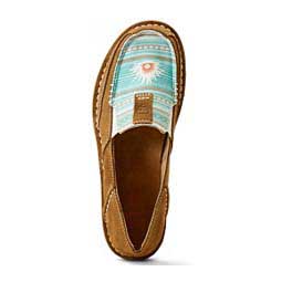 Cruiser Sendero Womens Casual Shoes Tan Suede/Turquoise - Item # 49252
