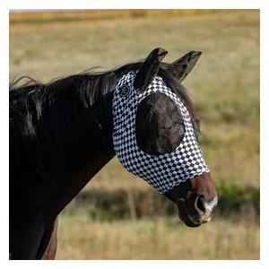 Lycra Fly Mask with Ears Checkered - Item # 49306