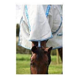ComFITec Hexi Shield Combo Neck Horse Fly Sheet Silver/Teal - Item # 49313