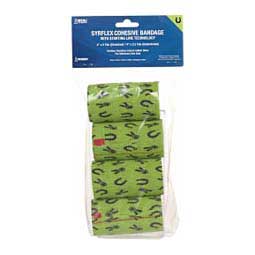 SyrFlex 4" Cohesive Bandage Green Horseshoes - Item # 49393