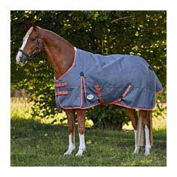 Comfitec Essential Plus Lite Standard Neck Turnout Horse Blanket Gray/Orange/Blue - Item # 49517