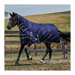 Comfitec Essential Combo Neck Medium Turnout Horse Blanket Navy/Silver/Red - Item # 49521