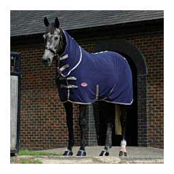 Anti-Static Fleece Horse Cooler Combo Neck Navy/Silver/Red - Item # 49541