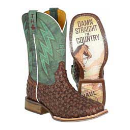 I'm Country 13-in Mens Cowboy Boots Green/Brown - Item # 49552