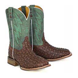 I'm Country 13-in Mens Cowboy Boots Green/Brown - Item # 49552