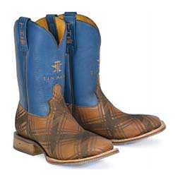 Criss Cross 11-in Mens Cowboy Boots Blue/Brown - Item # 49553
