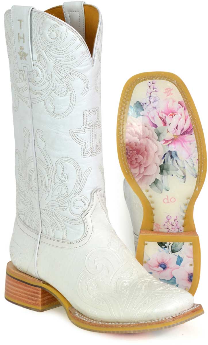 White Wedding 13-in Cowgirl Boots Tin Haul - Womens Cowboy Boots