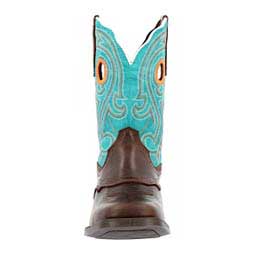 Westward 10-in Square Toe Cowgirl Boots Hickory/Turquoise - Item # 49564