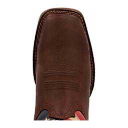 Rebel 11-in Square Toe Cowboy Boots Brown/Flag - Item # 49568