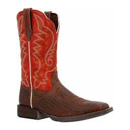 Saddlebrook 12-in Square Toe Cowboy Boots Acorn/Crimson - Item # 49574