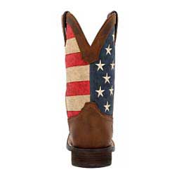 Saddlebrook 11-in Square Toe Cowboy Boots Brown/Flag - Item # 49575