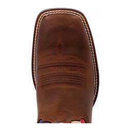 Saddlebrook 11-in Square Toe Cowboy Boots Brown/Flag - Item # 49575