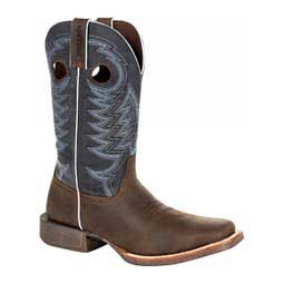 Rebel Pro 12-in Square Toe Cowboy Boots Belgian Brown/Denim Blue - Item # 49576