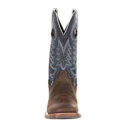 Rebel Pro 12-in Square Toe Cowboy Boots Belgian Brown/Denim Blue - Item # 49576