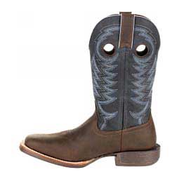 Rebel Pro 12-in Square Toe Cowboy Boots Belgian Brown/Denim Blue - Item # 49576