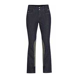 Stretch Denim Extended Knee Patch Womens Breech Tights Denim - Item # 49590