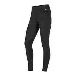 Flow Rise Knee Patch Performance Womens Tights Black - Item # 49591