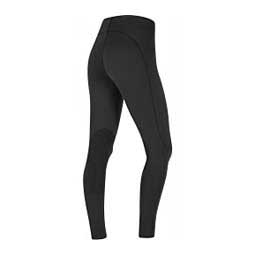 Flow Rise Knee Patch Performance Womens Tights Black - Item # 49591