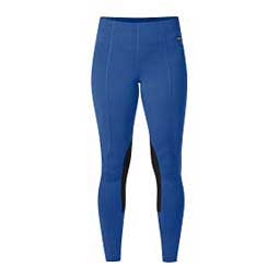 Flow Rise Knee Patch Performance Womens Tights Blue - Item # 49591