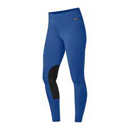 Flow Rise Knee Patch Performance Womens Tights Blue - Item # 49591