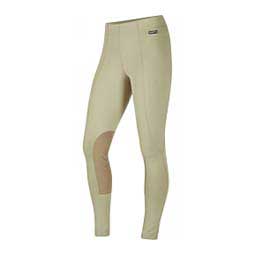 Flow Rise Knee Patch Performance Womens Tights Tan - Item # 49591