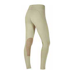 Flow Rise Knee Patch Performance Womens Tights Tan - Item # 49591