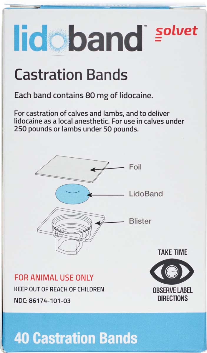 Solvet Lidoband Castration Bands for Calves and Lambs - 40's