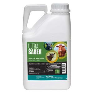 Ultra Saber Pour-On Insecticide for Beef Cattle and Calves 5 liter - Item # 49602