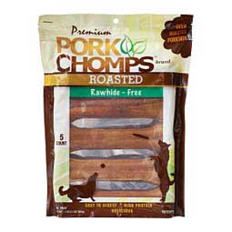 Premium Pork Chomps Roasted Pressed Bones Dog Chews 5 ct - Item # 49653