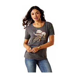 Cowboy Hat Womens T-Shirt Titanium - Item # 49710