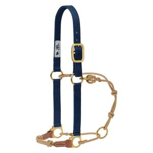 Horsemans Halter Navy/Tan - Item # 49763