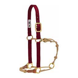 Horsemans Halter Burgundy/Tan - Item # 49763