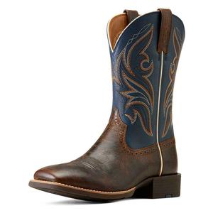 Sport Knockout 11-in Cowboy Boots Whiskey/Blue - Item # 49811