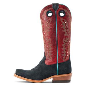 Futurity Boon Roughout 13-in Cowgirl Boots Black/Crimson - Item # 49830