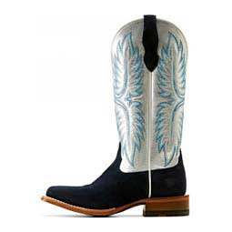 Frontier Calamity Jane Roughout 13-in Cowgirl Boots Polo Blue/Silver - Item # 49833