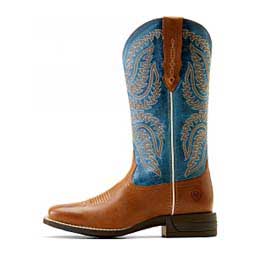 Cattle Caite StretchFit 12-in Cowgirl Boots Peanut/Blue - Item # 49835