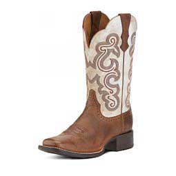 Quickdraw Wide Calf 11-in Cowgirl Boots Sandstorm/White - Item # 49838