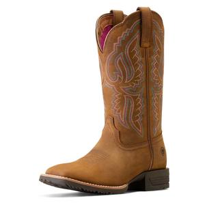 Hybrid Ranchwork 11-in Cowgirl Boots Distressed Tan - Item # 49841