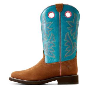 Elko 11-in Cowgirl Boots Chestnut/Blue - Item # 49845
