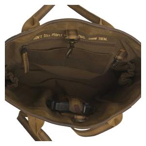 Roswell Cowhide Tote Brown - Item # 49854