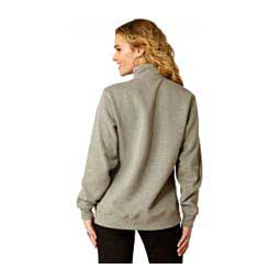Half Zip Western Womens Sweatshirt Heather Gray - Item # 49885