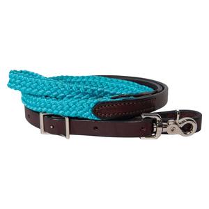 Poly Braided Trail Rein Turquoise - Item # 49901