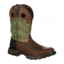 Maverick XP 11-in Waterproof Western Mens Work Boots Brown/Forest Green - Item # 49908