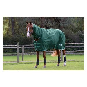 Saxon Defiant Combo Neck Heavy Horse Blanket Hunter Green/White - Item # 49962