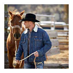 Sherpa Lined Mens Trucker Jacket Blue Rock - Item # 49967