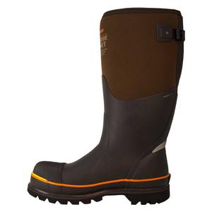 Nanotoe Protective Waterproof Mens Work Boot with Gusset Brown/Orange - Item # 50028
