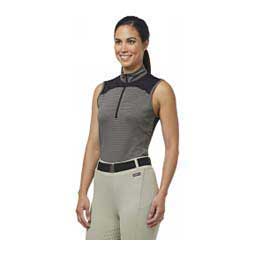 Quarter Line Zip Neck Sleeveless Womens Equestrian Shirt Limestone - Item # 50091