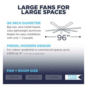 Maxx Air 96-in Indoor/Outdoor 6-Speed Ceiling Fan White - Item # 50094