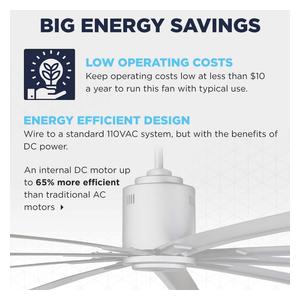 Maxx Air 96-in Indoor/Outdoor 6-Speed Ceiling Fan White - Item # 50094