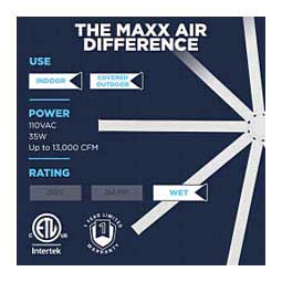 Maxx Air 96-in Indoor/Outdoor 6-Speed Ceiling Fan White - Item # 50094